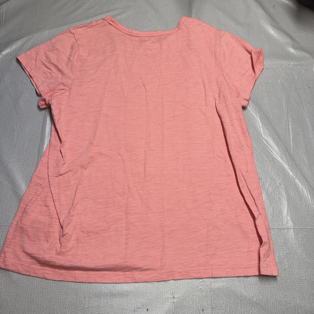 Time and Tru Pink Basic Tee Size L Short Sleeve Crew Neck - Picture 4 of 7